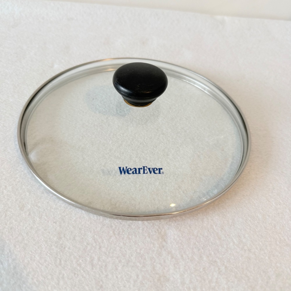 WearEver 9" Glass Lid‎ Replacement Pot Pan Cover Black Knob Tempered Glass